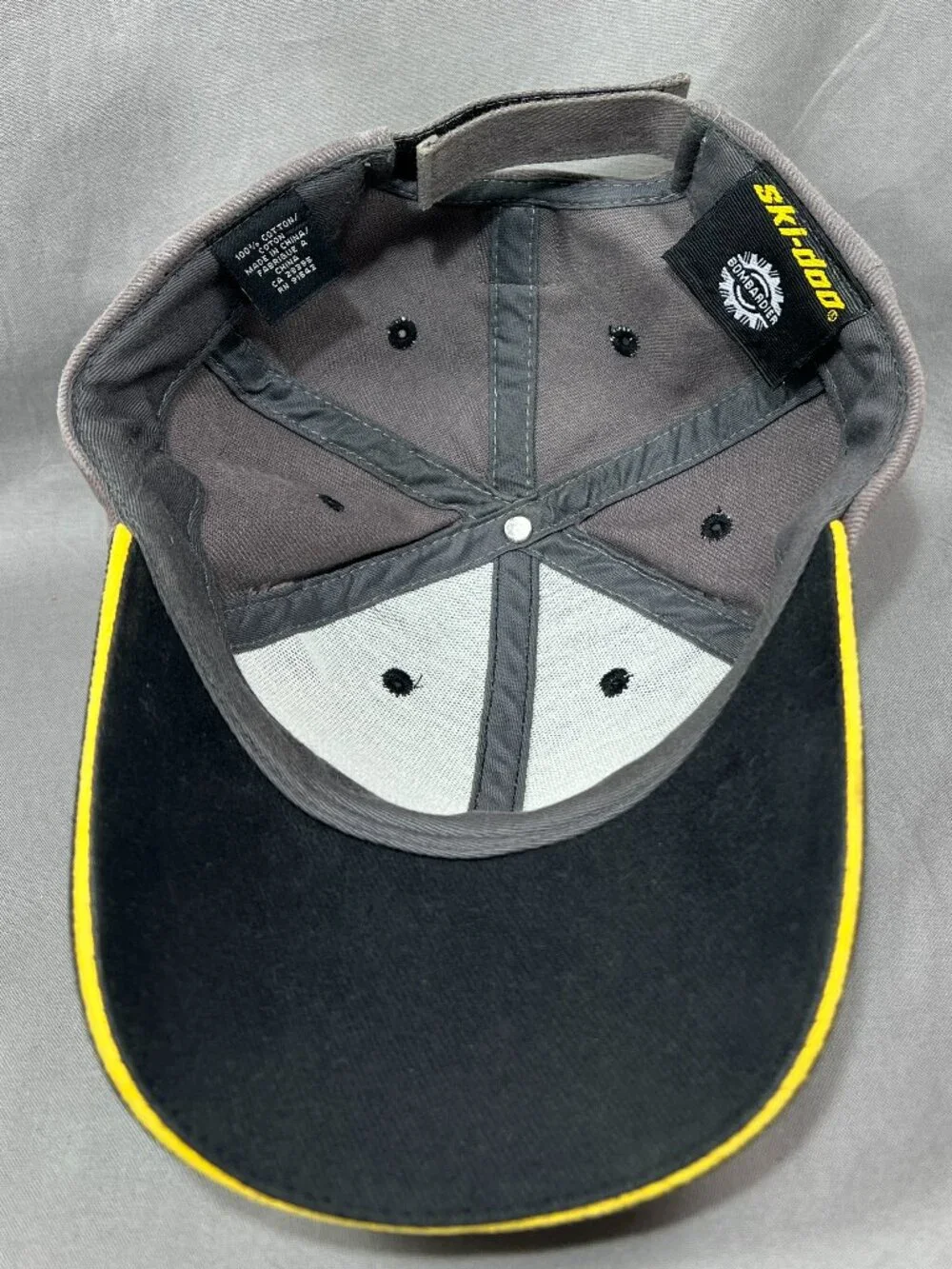 Ski Doo Bombardier BRP Strapback Hat Black Snowmobile Adjustable Outdoor Cap